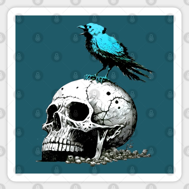 The Blue Bird Social Media is Dead to Me, No. 1 on a Dark Background Sticker by Puff Sumo